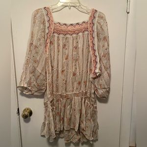 NWT Free People Ivory Combo Dance Magic Tunic Dress